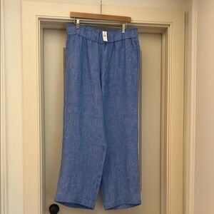 Blue Linen Pants